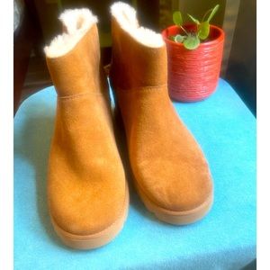 UGG Classic Femme zip hidden wedge ankle boots size 8.